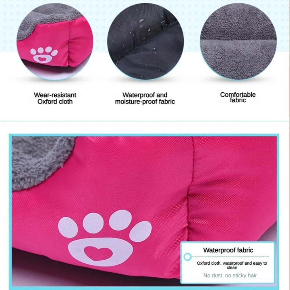Cozy Fleece Dog Bed for Dobermans – Waterproof, Warm, and Built for Big Breeds