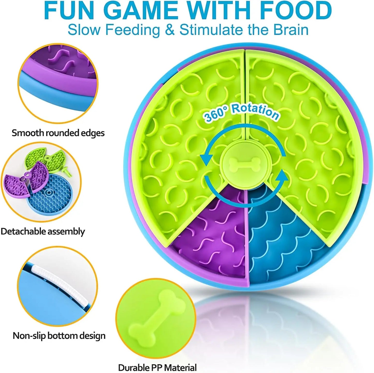 Doberman Puzzle Feeder Bowl – Slow Eating, Anxiety Relief & Mental Stimulation Enrichment Toy