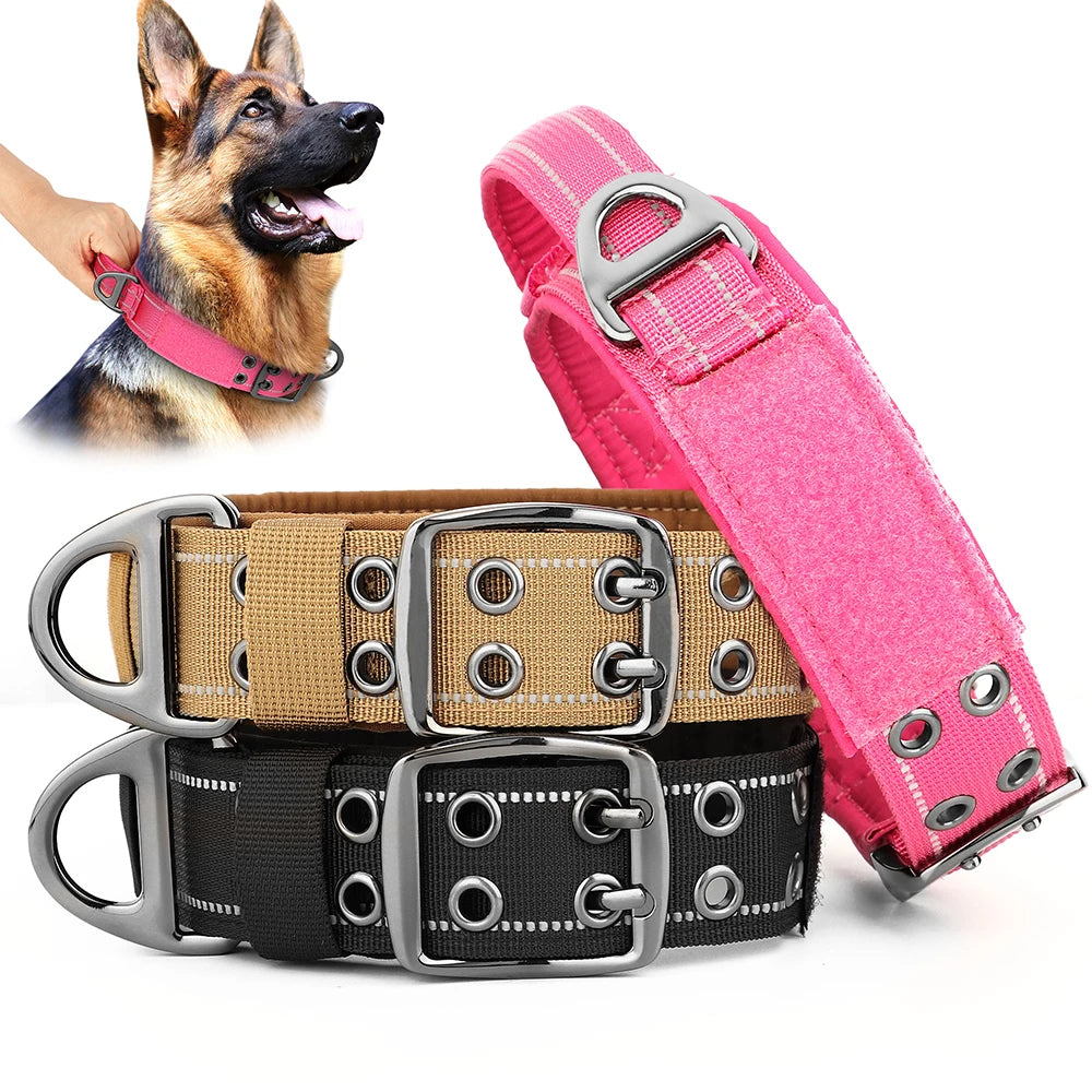 Tactical Nylon Training Collar for Dobermans – Built for Strength, Comfort, and Control