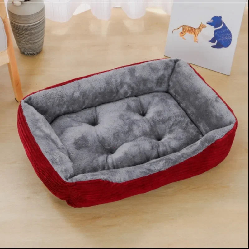 Cozy Plush Dog Bed for Dobermans – Washable, Durable, Year-Round Comfort