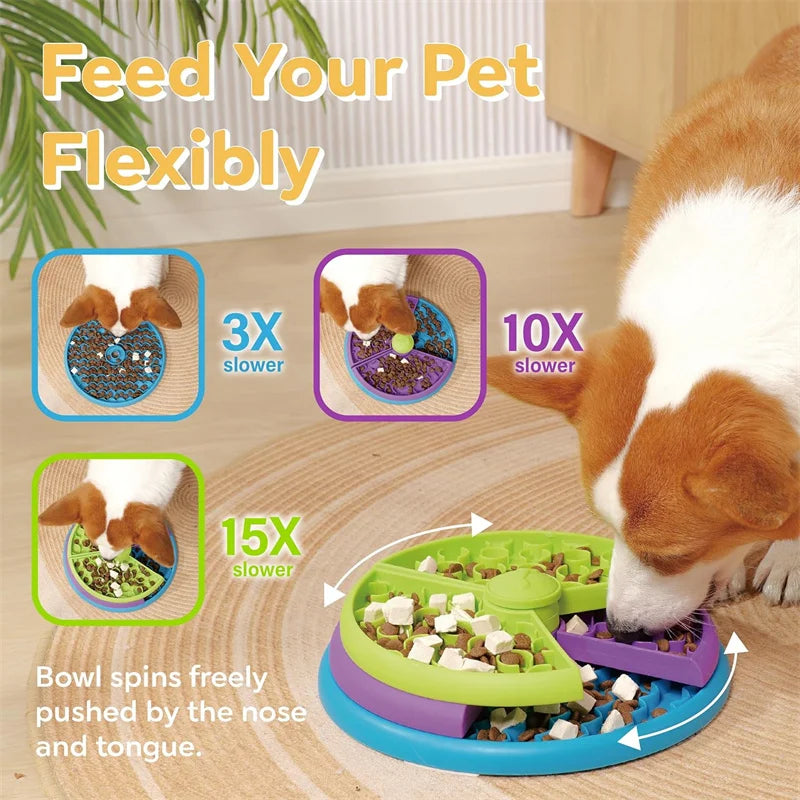 Doberman Puzzle Feeder Bowl – Slow Eating, Anxiety Relief & Mental Stimulation Enrichment Toy