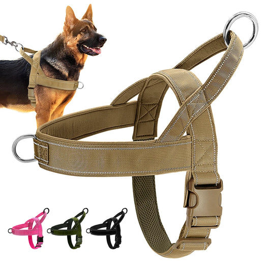 Durable No-Pull Harness for Dobermans – Reflective, Adjustable, and Built to Perform