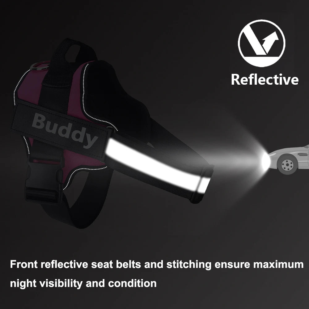 Custom Reflective No-Pull Harness for Dobermans – Personalized, Breathable Vest for Training & Everyday Walks
