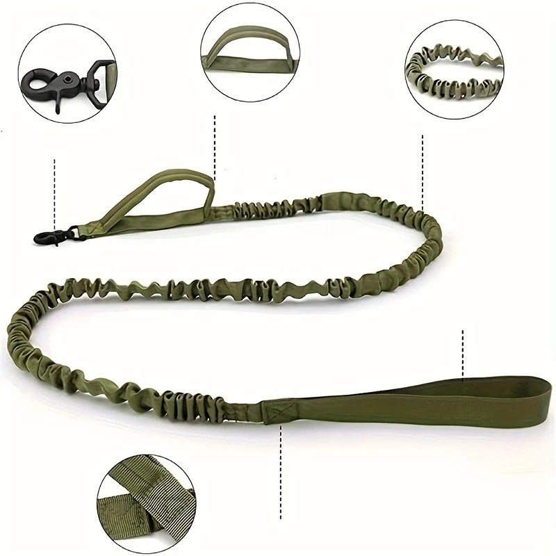 Tactical Bungee Leash for Dobermans – Built for Strength, Control, and Comfort