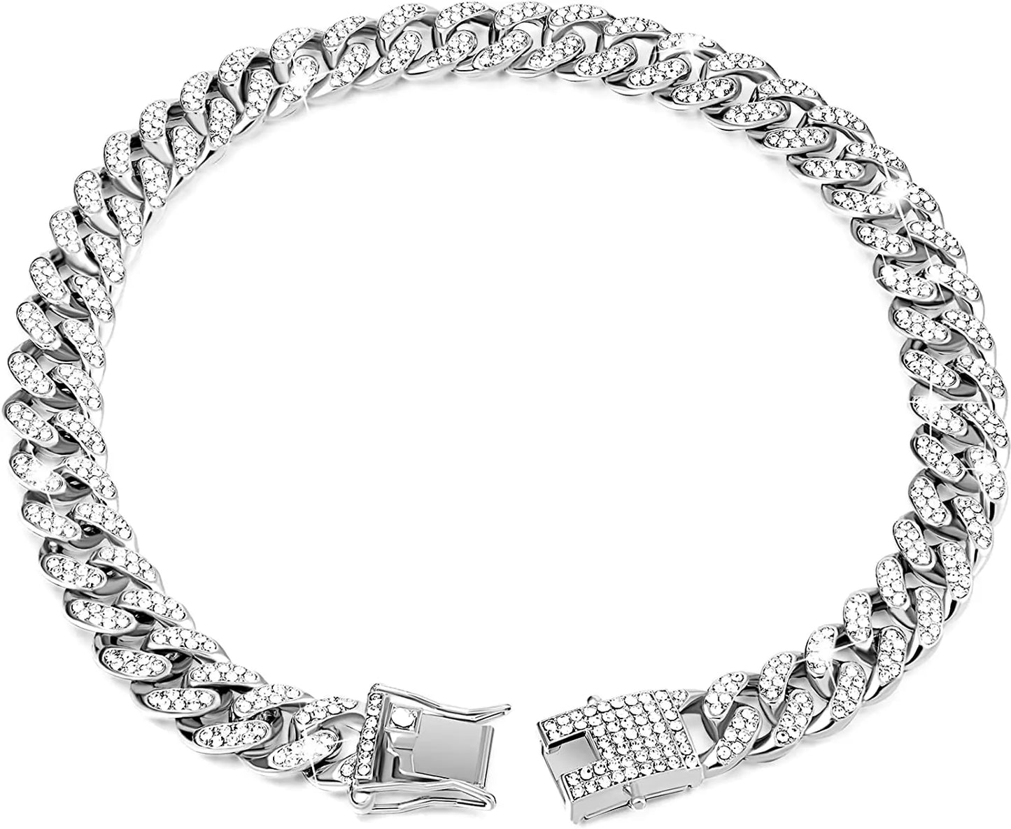Luxury Cuban Link Dog Chain Collar for Dobermans – Gold, Silver, or Rose Gold