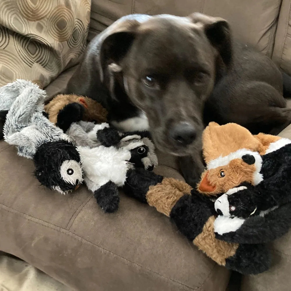 Ultra-Durable Stuffing-Free Animal Dog Toy – Crinkle & Squeak Chew Toy for Aggressive Doberman Play