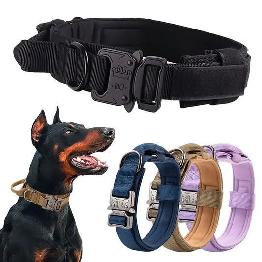 Tactical Dog Training Collar for Dobermans – Heavy-Duty Outdoor Control