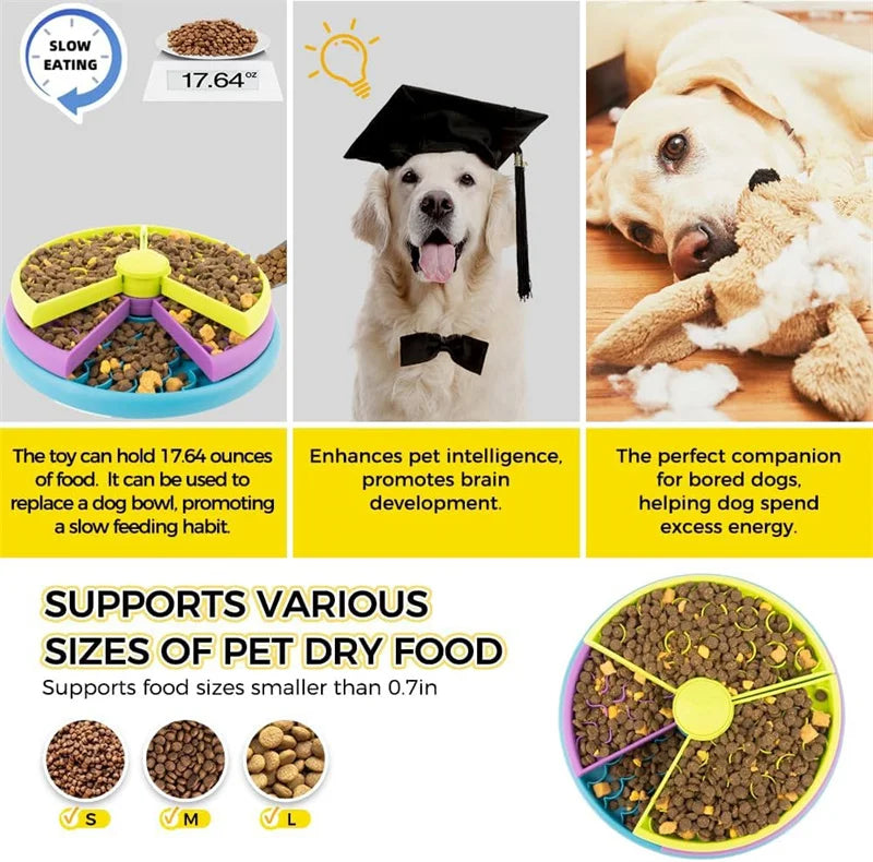 Doberman Puzzle Feeder Bowl – Slow Eating, Anxiety Relief & Mental Stimulation Enrichment Toy