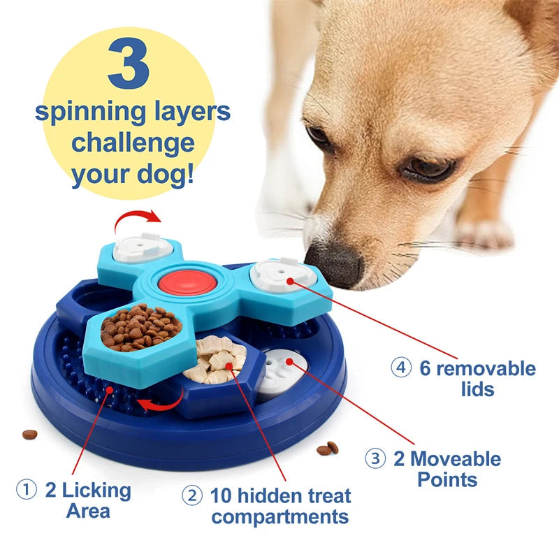 Doberman Puzzle Feeder Bowl – Slow Eating, Anxiety Relief & Mental Stimulation Enrichment Toy