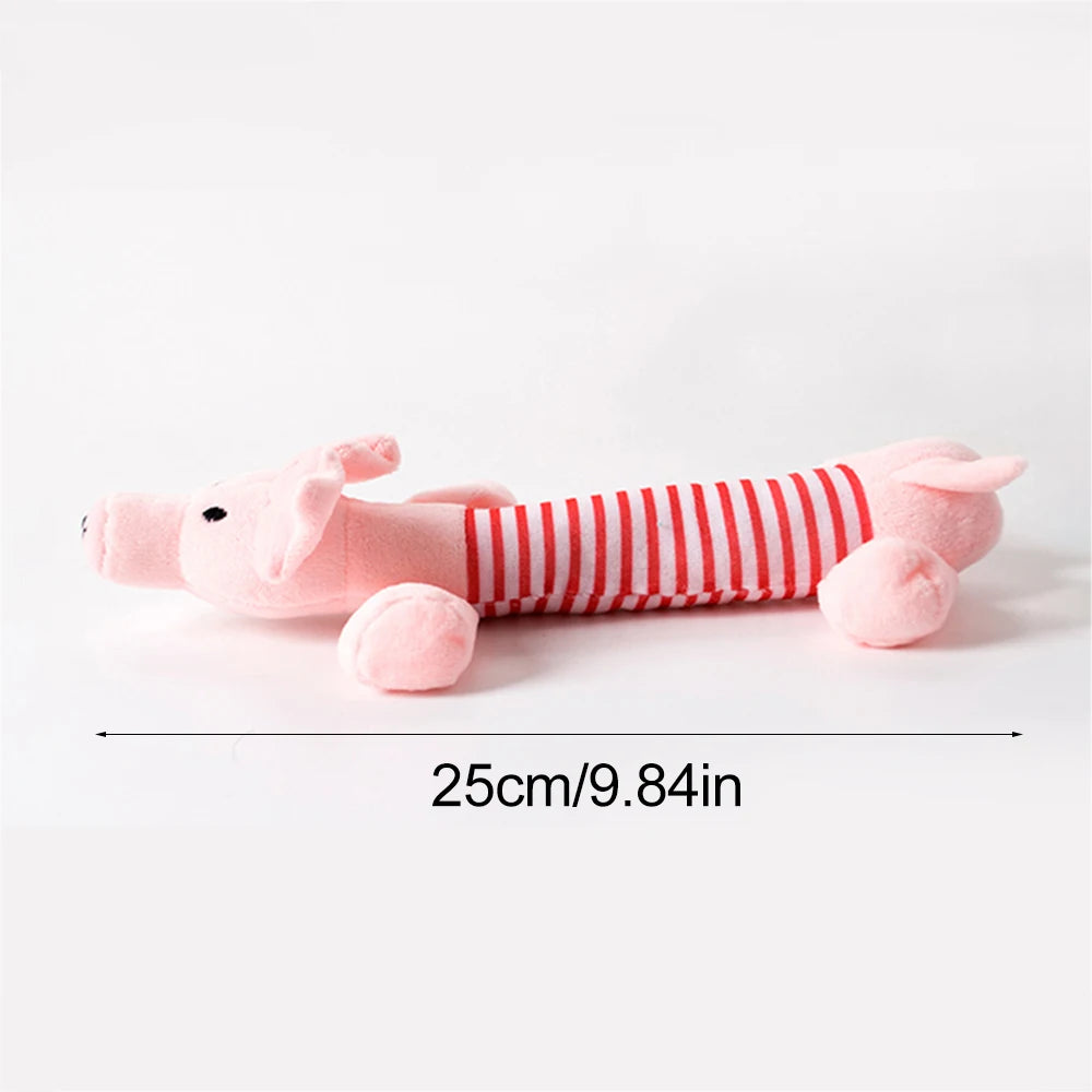 Ultra-Durable Stuffing-Free Animal Dog Toy – Crinkle & Squeak Chew Toy for Aggressive Doberman Play