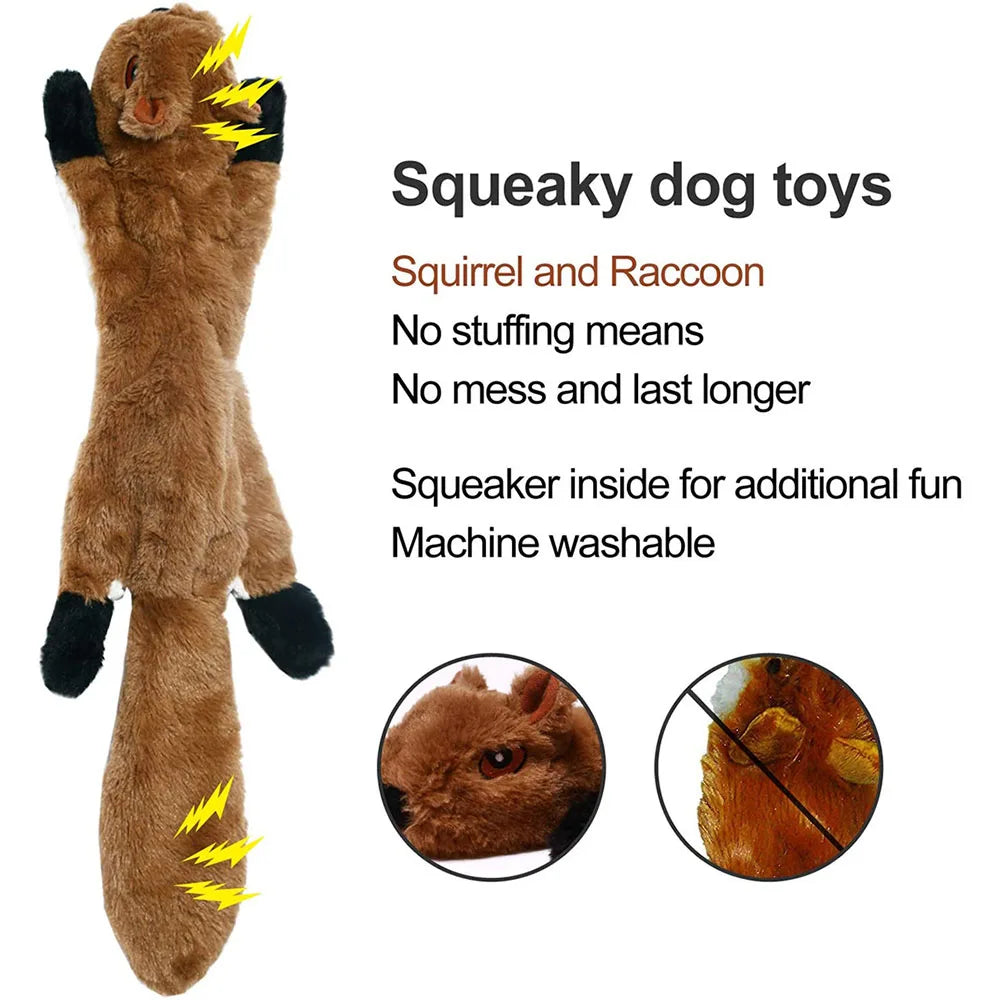Ultra-Durable Stuffing-Free Animal Dog Toy – Crinkle & Squeak Chew Toy for Aggressive Doberman Play