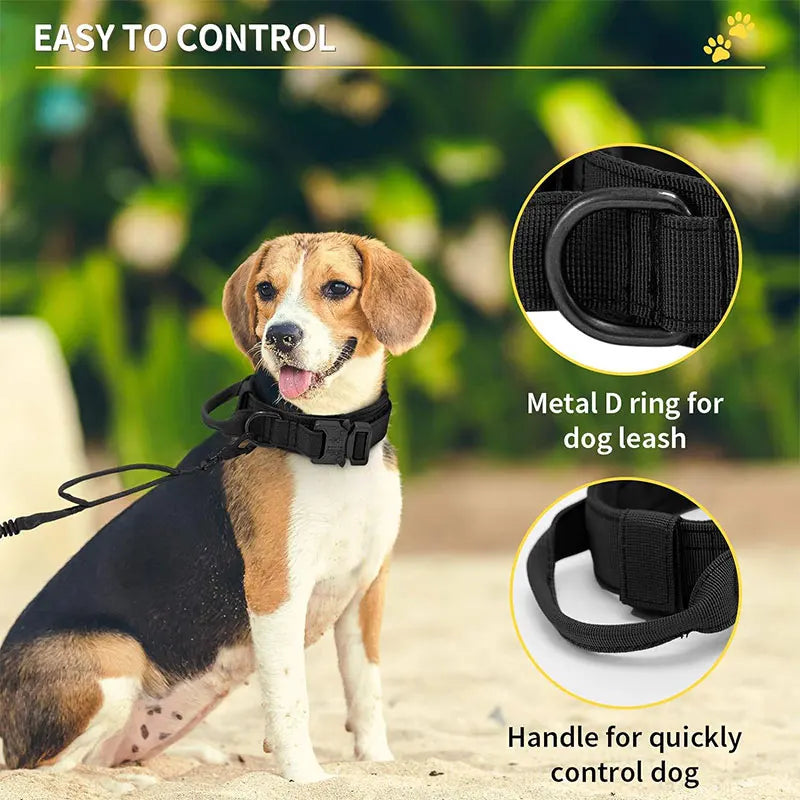Tactical Dog Training Collar for Dobermans – Heavy-Duty Outdoor Control