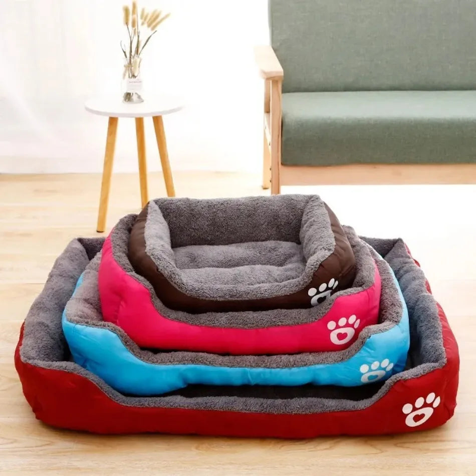 Cozy Fleece Dog Bed for Dobermans – Waterproof, Warm, and Built for Big Breeds