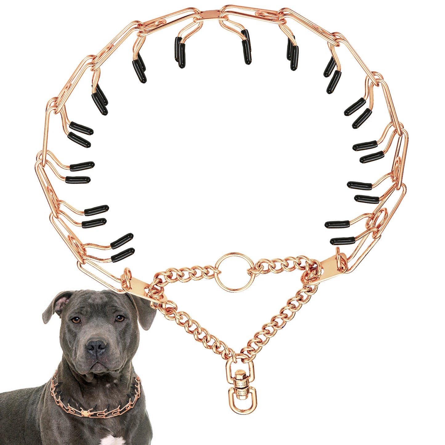 Adjustable Prong Training Collar for Dobermans – No-Pull Control with Quick-Release Buckle