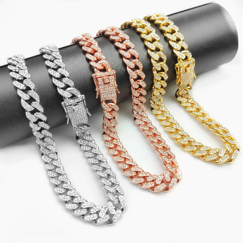 Luxury Cuban Link Dog Chain Collar for Dobermans – Gold, Silver, or Rose Gold