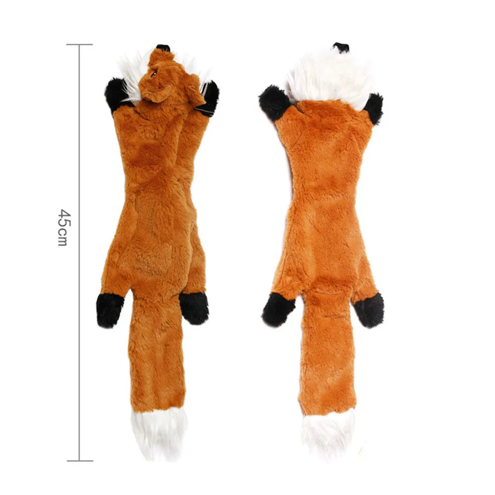 Ultra-Durable Stuffing-Free Animal Dog Toy – Crinkle & Squeak Chew Toy for Aggressive Doberman Play