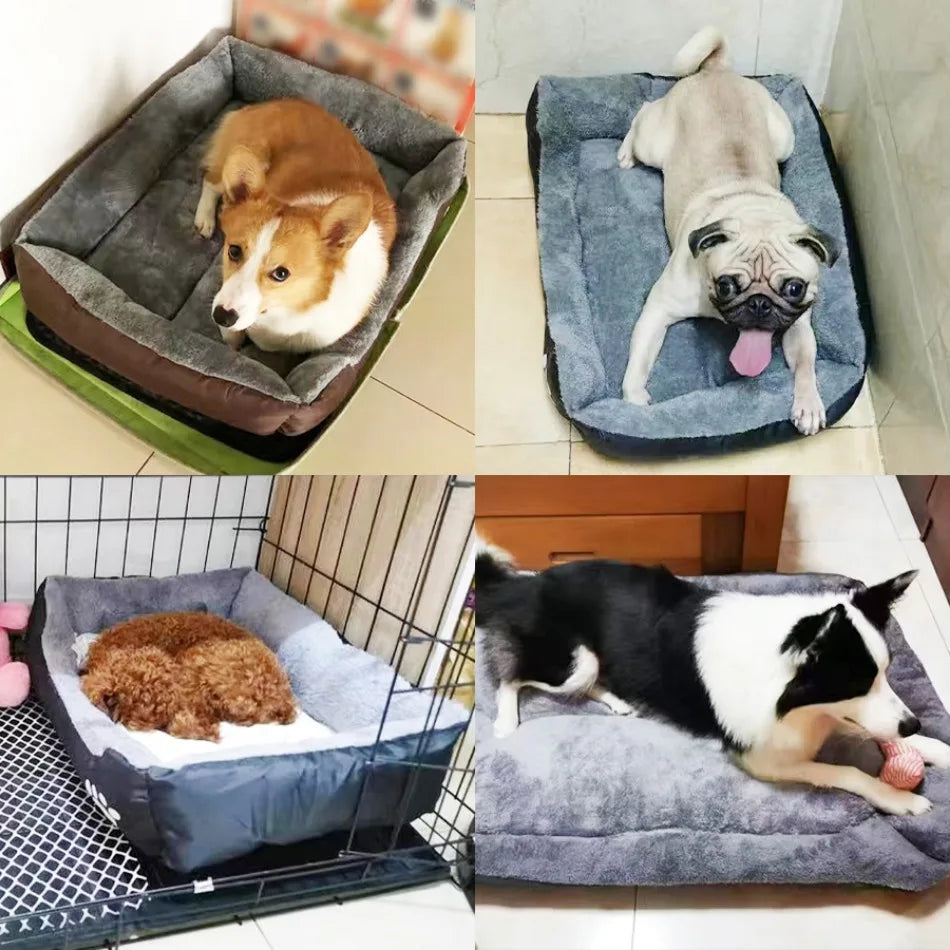 Cozy Fleece Dog Bed for Dobermans – Waterproof, Warm, and Built for Big Breeds