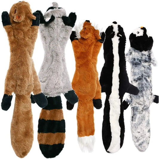 Ultra-Durable Stuffing-Free Animal Dog Toy – Crinkle & Squeak Chew Toy for Aggressive Doberman Play