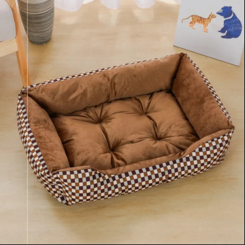Cozy Plush Dog Bed for Dobermans – Washable, Durable, Year-Round Comfort