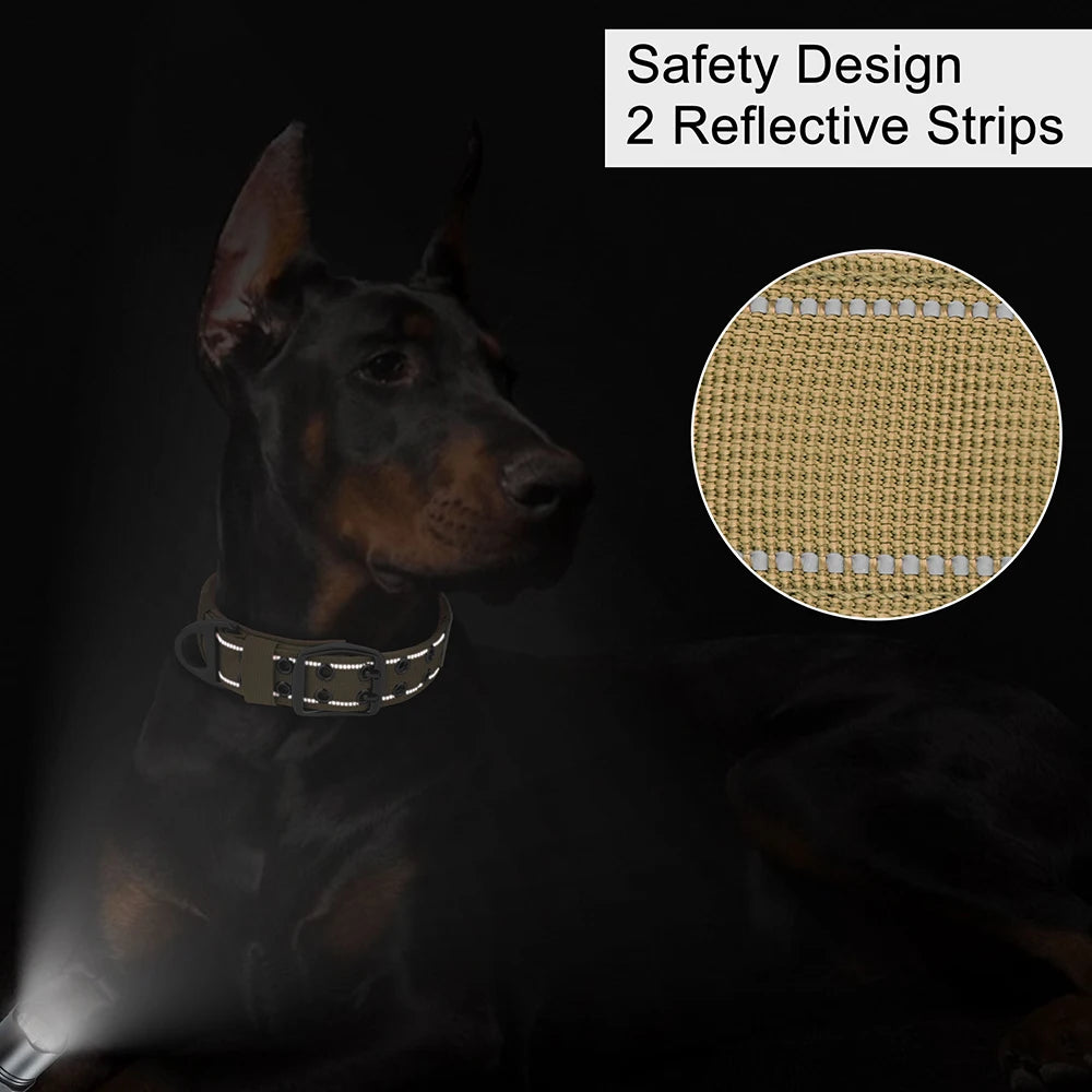 Tactical Nylon Training Collar for Dobermans – Built for Strength, Comfort, and Control