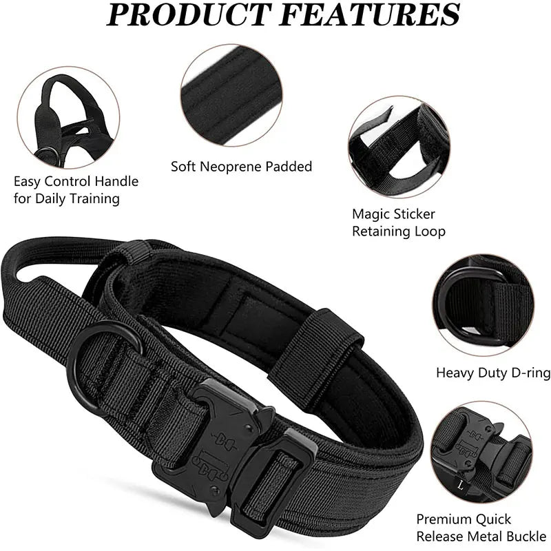 Tactical Dog Training Collar for Dobermans – Heavy-Duty Outdoor Control