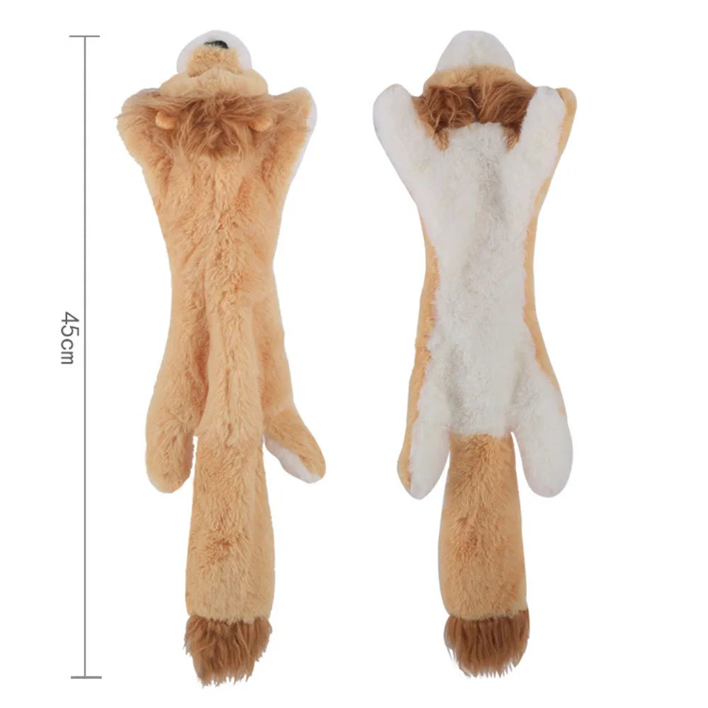 Ultra-Durable Stuffing-Free Animal Dog Toy – Crinkle & Squeak Chew Toy for Aggressive Doberman Play