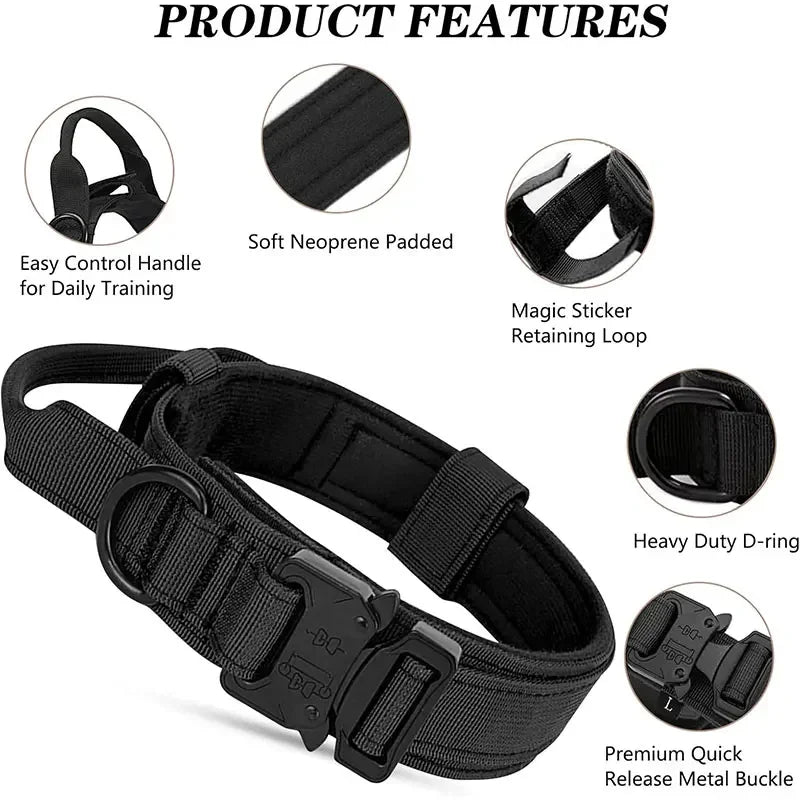Tactical Dog Training Collar for Dobermans – Heavy-Duty Outdoor Control