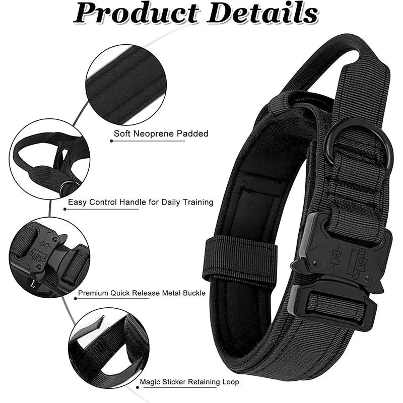 Tactical Dog Training Collar for Dobermans – Heavy-Duty Outdoor Control