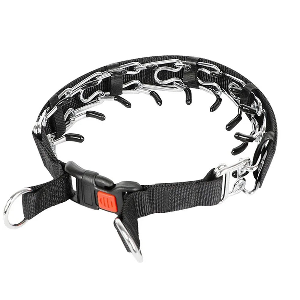 Stainless Steel Prong Training Collar for Dobermans – Rubber-Tipped for Safe, Firm Correction