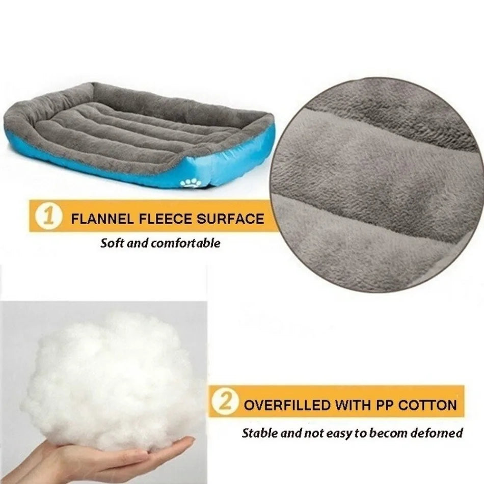 Cozy Fleece Dog Bed for Dobermans – Waterproof, Warm, and Built for Big Breeds