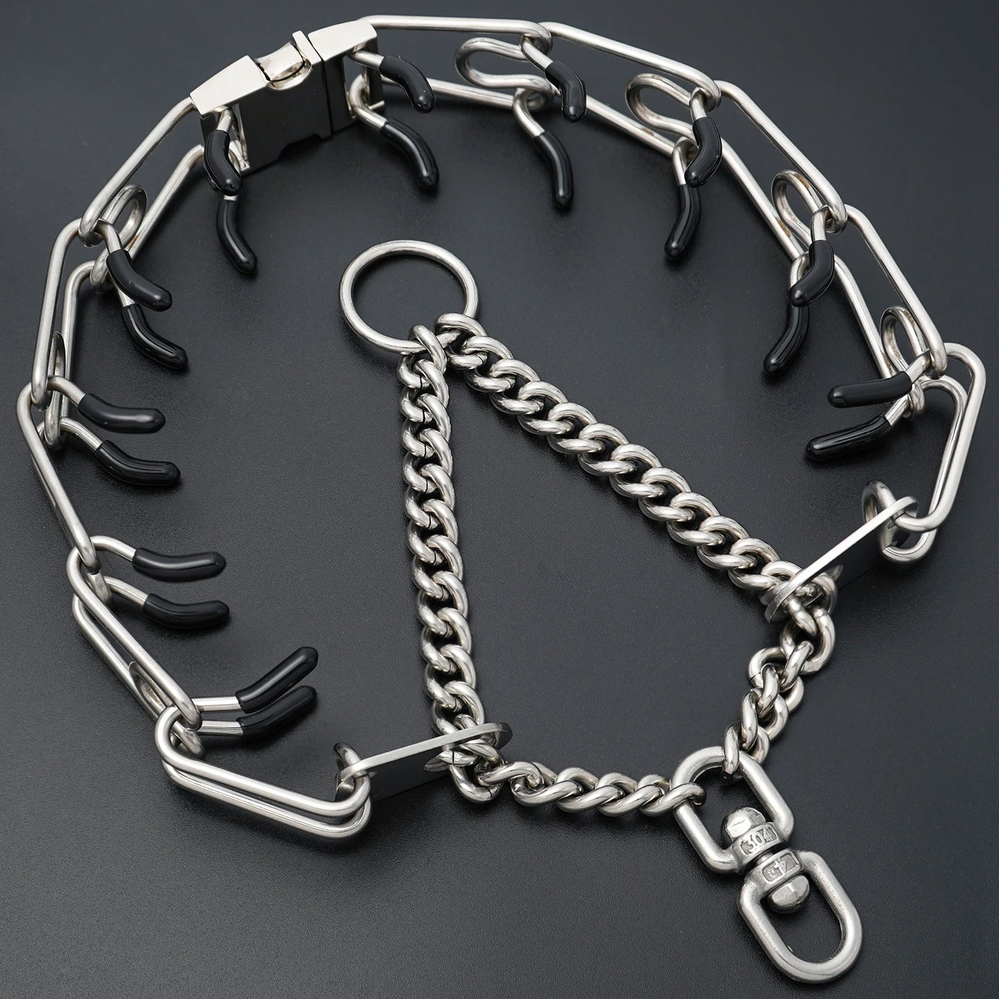 Adjustable Prong Training Collar for Dobermans – No-Pull Control with Quick-Release Buckle